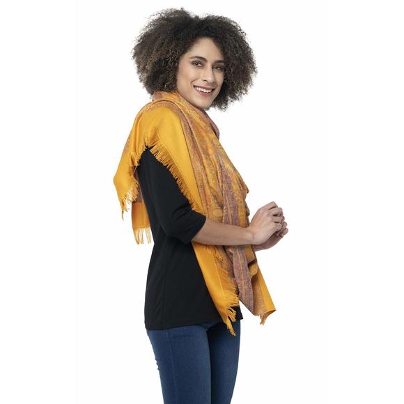 Women's Pashmina Wool Blend Indian Handicraft Woven Shawls, Scarf, Wraps🫱 - Picture 3 of 6